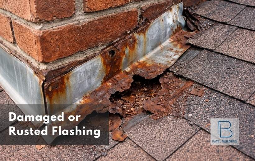 damaged or rusted flashing